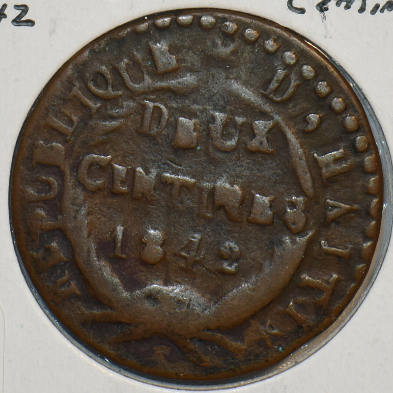 Haiti 1842 2 Centimes 297296 combine shipping