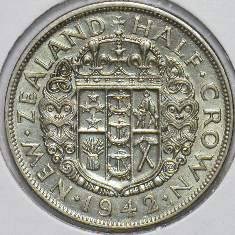 New Zealand 1942 1/2 Crown Ram animal George VI 192471 combine shipping