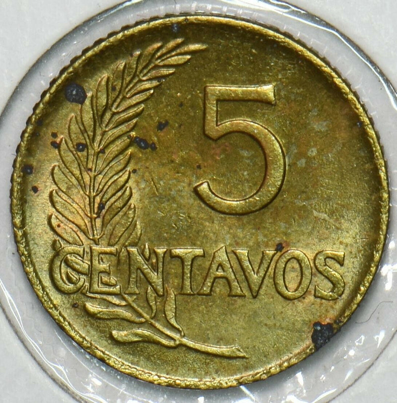 Peru 1962 C19 5 Centavos BU 196587 combine shipping