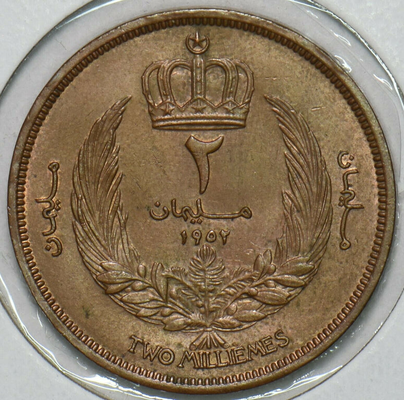 Libya 1952 AH 1372 2 Milliemes 196571 combine shipping