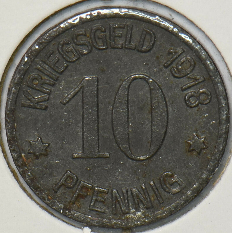 Germany 1918 10 Pfennig Coblenz 296456 combine shipping