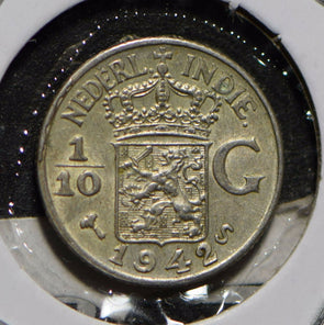 Netherlands East Indies 1942 1/10 Gulden  901209 combine shipping