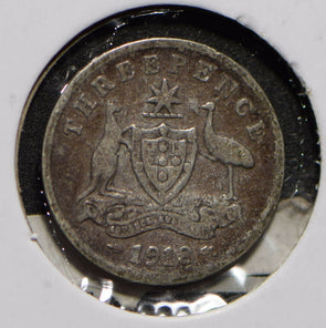 Australia 1918 3 Pence Kangaroo animal Emu  901215 combine shipping