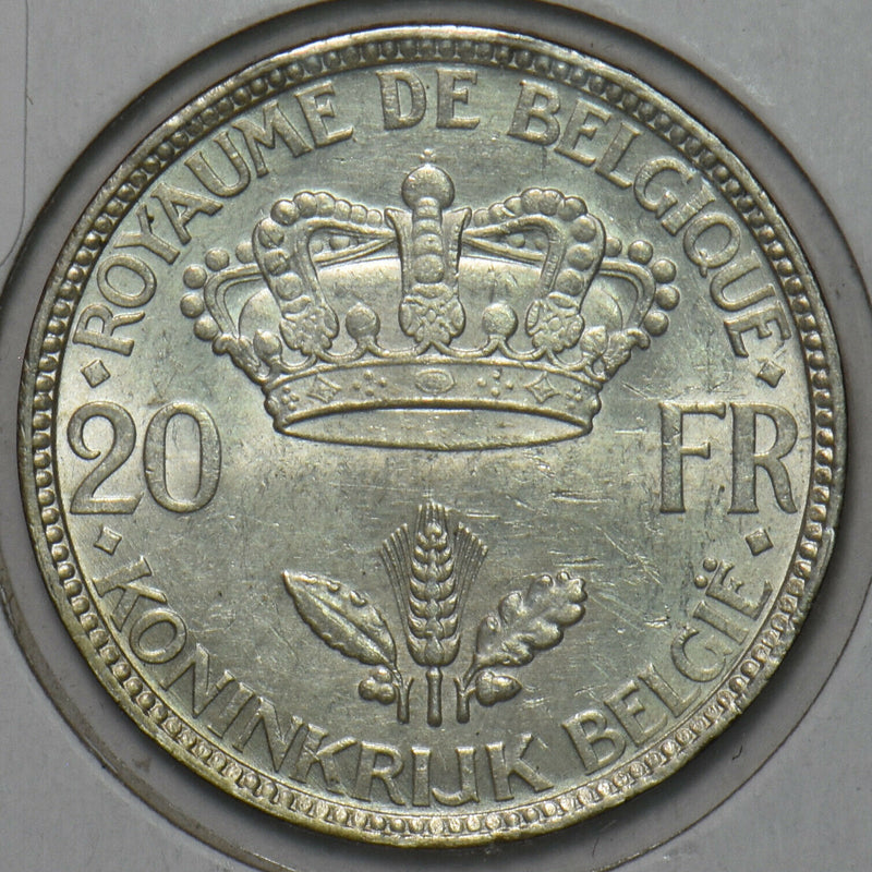 Belgium 1935 20 Francs 491035 combine shipping