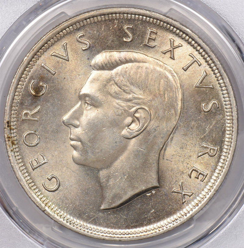 South Africa 1952 5 Shillings PCGS MS 64 300th Ann Founding of Capetown PI0009 c