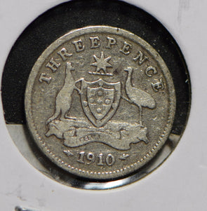 Australia 1910 3 Pence Kangaroo animal Emu  901250 combine shipping