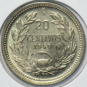Chile 1940 20 Centavos Vulture animal 293301 combine shipping