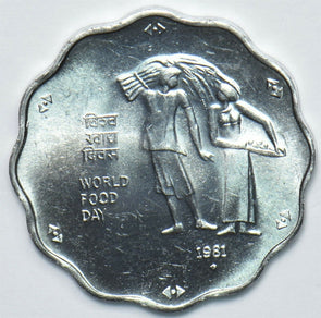 India Republic 1981 10 Paise Lion animal FAO 152430 combine shipping