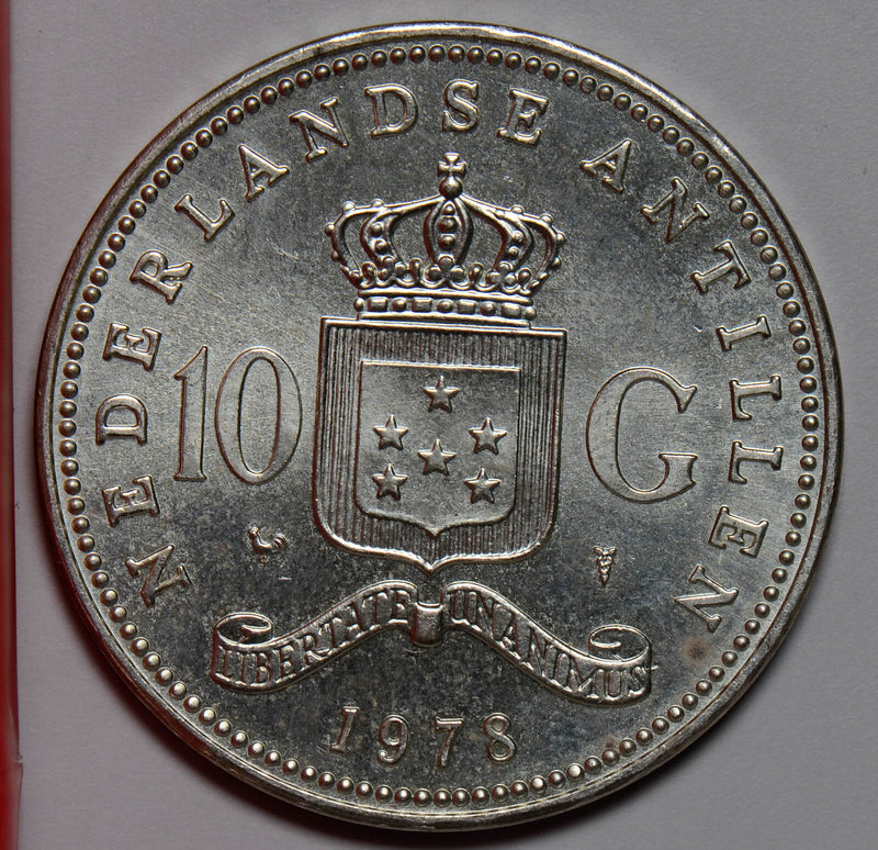 Netherlands 1973  10 Gulden XF~AU the one you receive is in the same grade but d