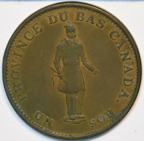 Canada 1837 1/2 Penny City Bank 296410 combine shipping