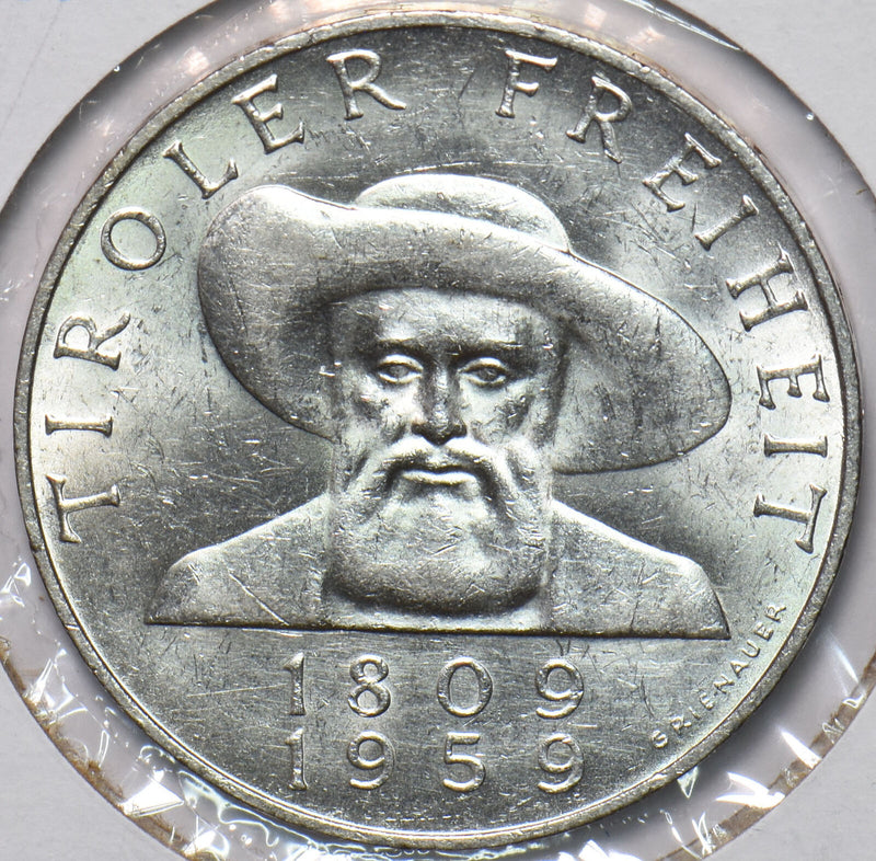 Austria 1959 KM 2888 50 Schilling Eagle animal UNC 293900 combine shipping