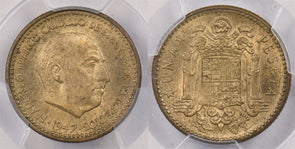 Spain 1947 Peseta PCGS MS 64 PC1420 combine shipping