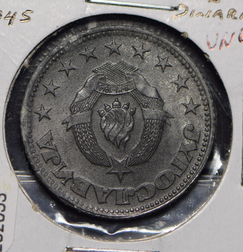 Yugoslavia 1945 5 Dinara  292053 combine shipping