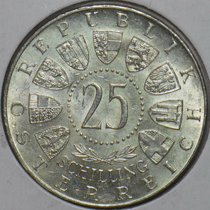 Austria 1958 25 Schilling birth of Auer von Welsbach 195177 combine shipping