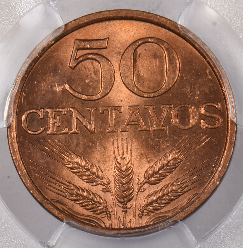 Portugal 1973 50 Centavos PCGS MS 64 RED PI0155 combine shipping