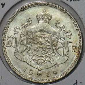 Belgium 1934 20 Francs 491070 combine shipping