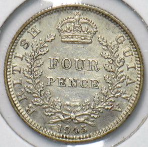 British Guiana 1945 4 pence George VI 293655 combine shipping
