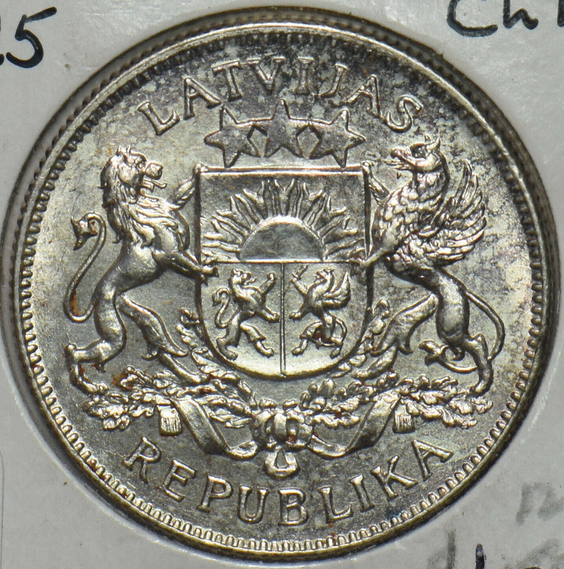 Latvia 1925 2 Lati Ch BU 491190 combine shipping