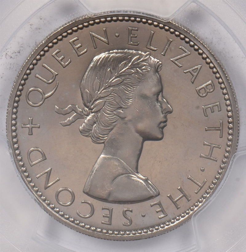 New Zealand 1965 Florin Kiwi Bird animal PCGS Proof like 66 PI0191