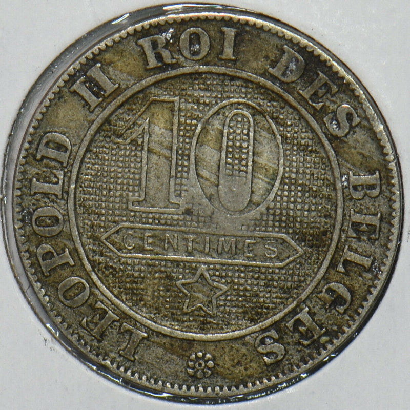 Belgium 1895 10 Centimes Lion animal 195871 combine shipping