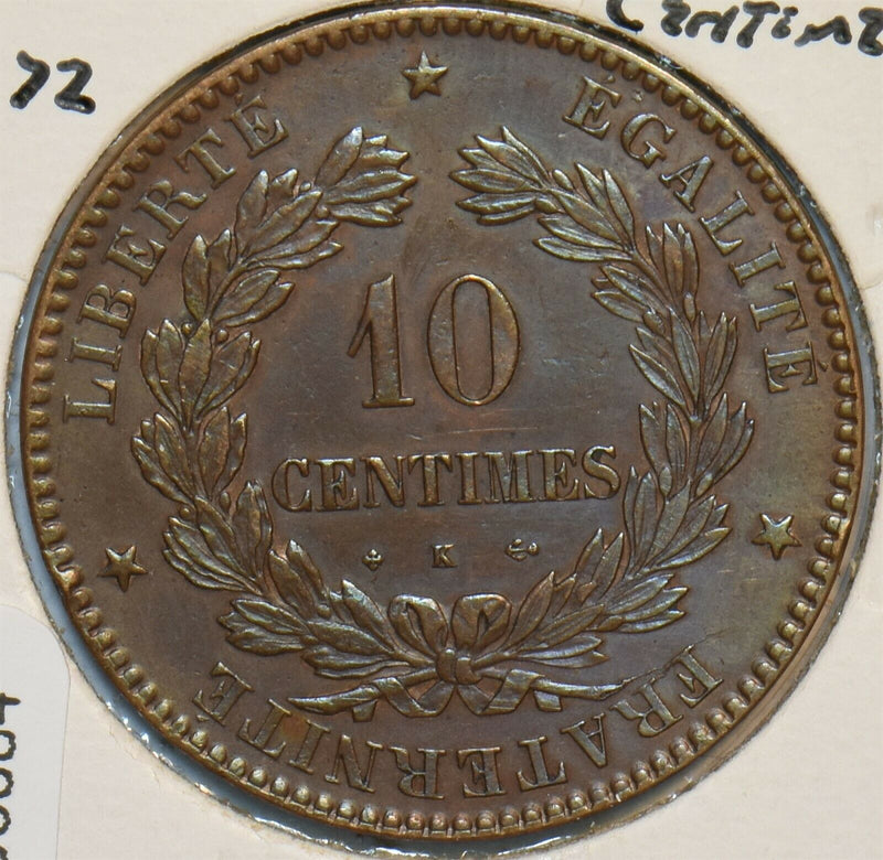 France 1872 10 Centimes 296884 combine shipping