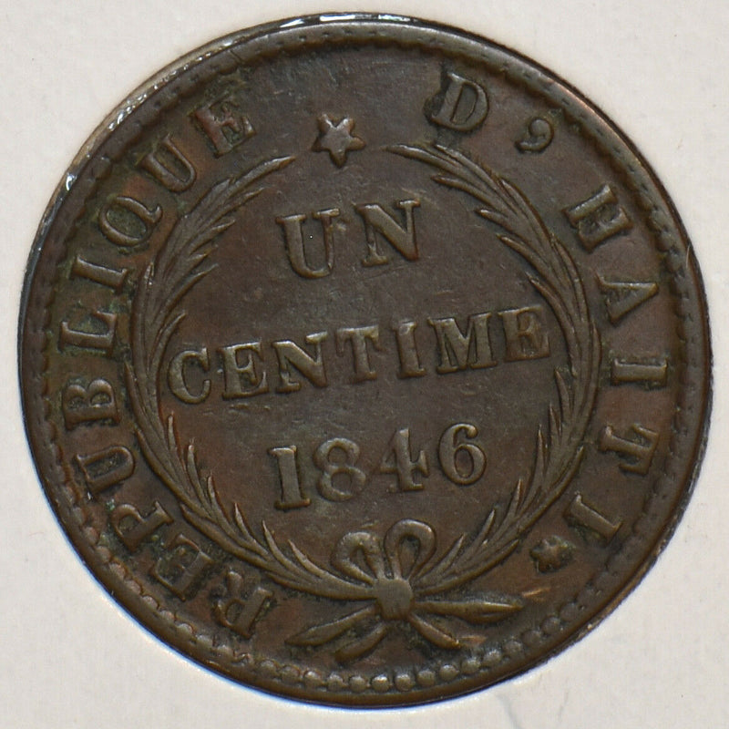 Haiti 1846 Centime 297290 combine shipping