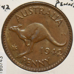 Australia 1942 Penny Kangaroo animal 195743 combine shipping