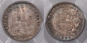 Peru 1903 /803-JF 1/2 Dinero PCGS MS 65 KM-206.2 PI0148 combine shipping