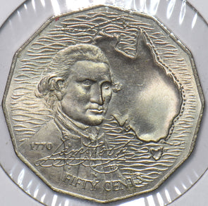 Australia 1970 50 Cents 200th Anniversary of Cook's Australian Voyage 195208 com