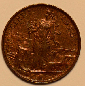 Italy 1915  Cent  centesimi I0182 combine shipping