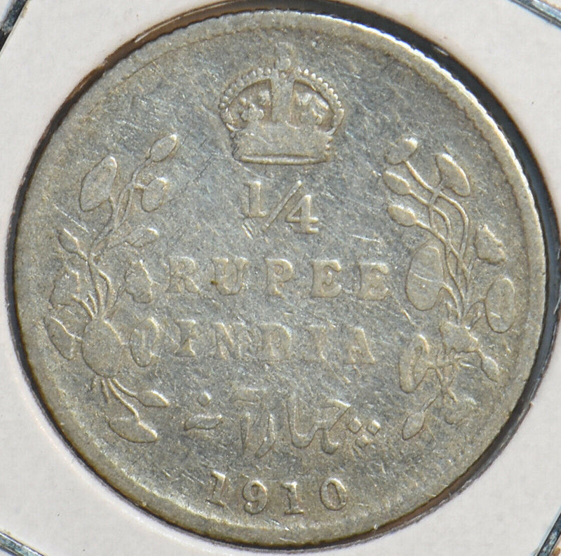 British India 1910 C 1/4 Rupee 192980 combine shipping