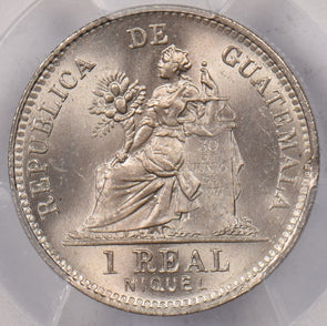 Guatemala 1900 Real PCGS MS 66 KM-177, PCGS Pop. 5 in MS 66, Only 2 Higher PC142