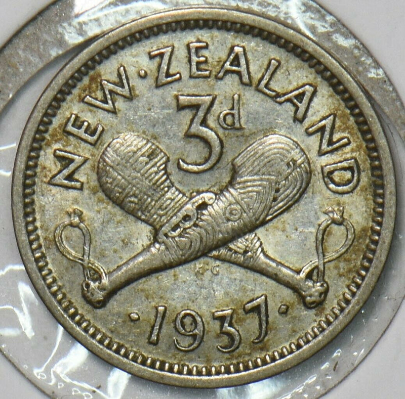 New Zealand 1937 3 Pence 152410 combine shipping