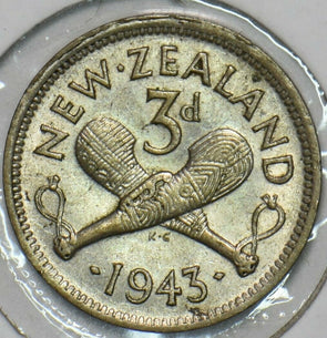 New Zealand 1943 3 Pence 152399 combine shipping