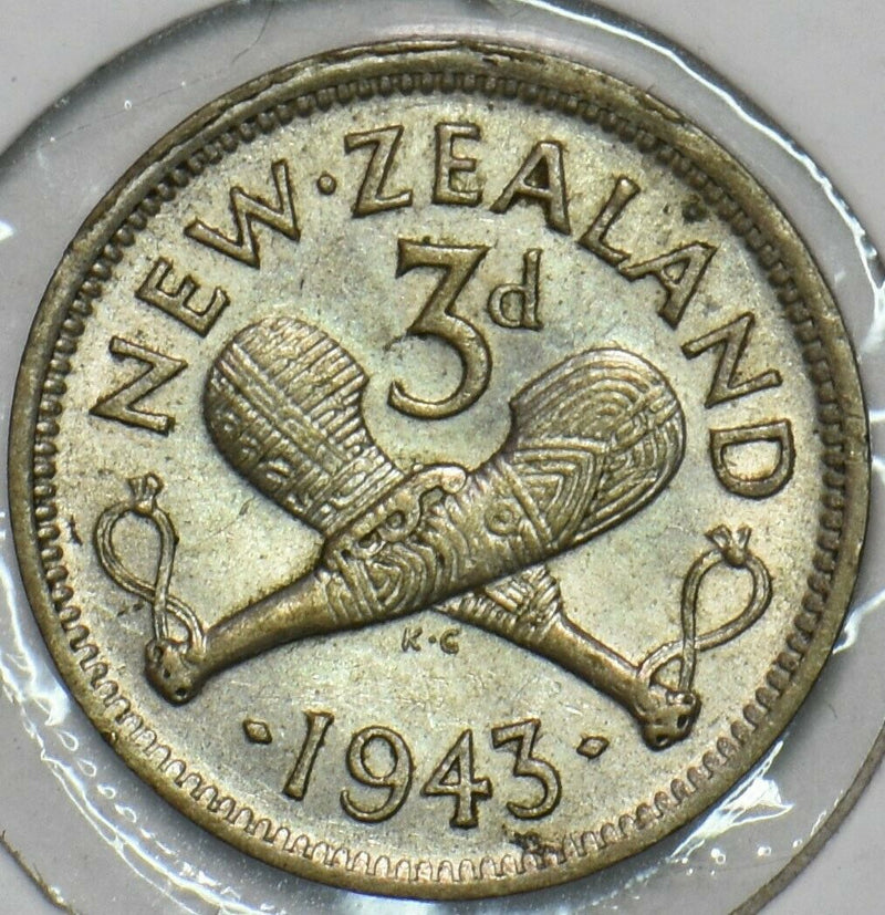 New Zealand 1943 3 Pence 152399 combine shipping
