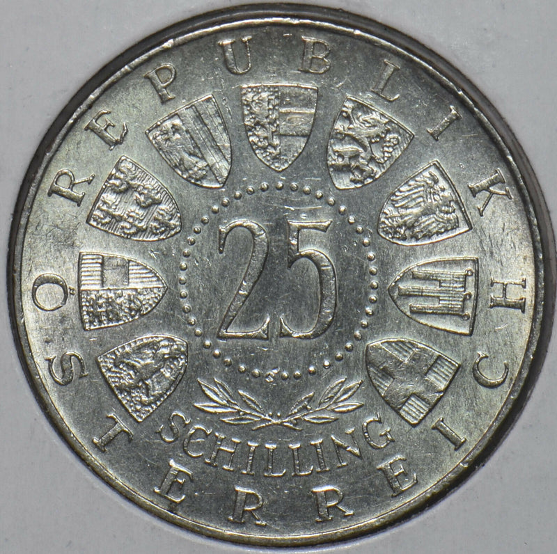 Austria 1957 25 Schilling Mariazell Basilica - 8th Centennial 195179 combine shi