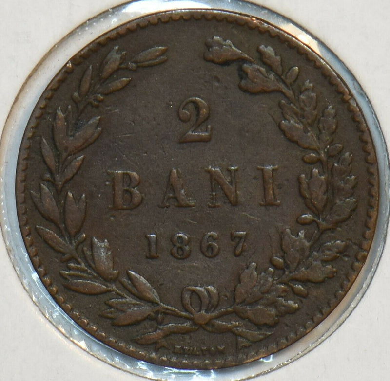 Romania 1867 2 Bani 152112 combine shipping