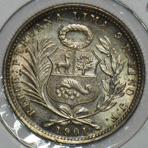 Peru 1901 1/5 Sol 491132 combine shipping