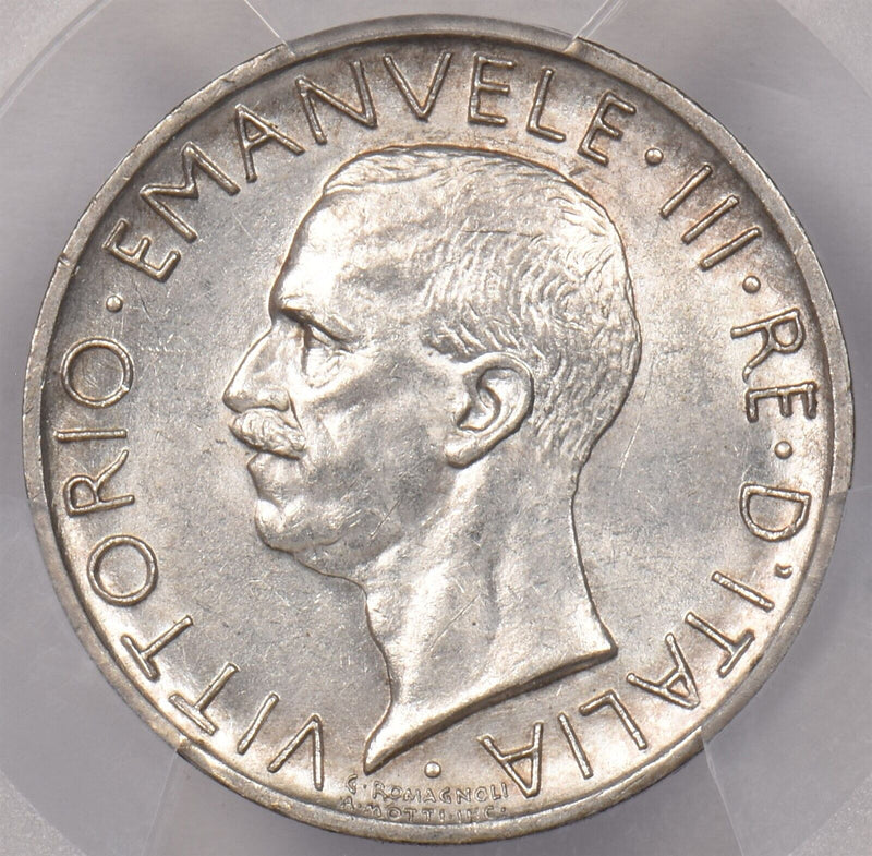 Italy 1929 R 5 Lire Eagle animal PCGS MS 63 **FERT** KM-67.2 PI0115 combine ship