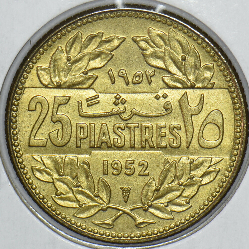Lebanon 1952 25 Piastres 191392 combine shipping
