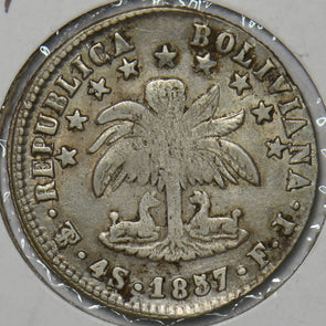 Bolivia 1857 4 Soles Llama animal 491143 combine shipping