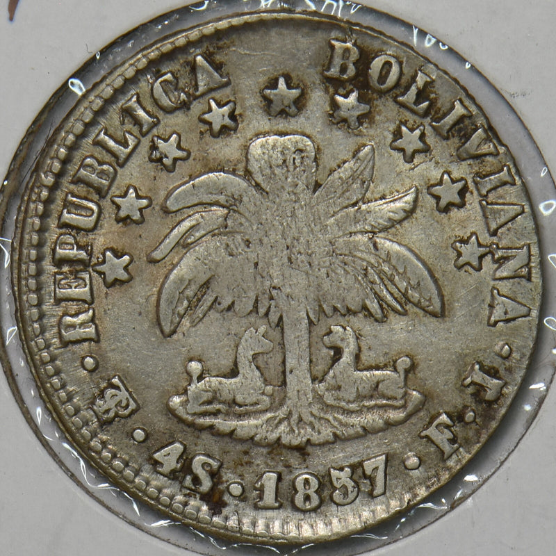 Bolivia 1857 4 Soles Llama animal 491143 combine shipping