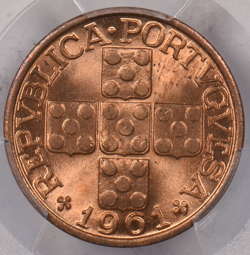 Portugal 1961 20 Centavos PCGS MS 64 RED PI0217 combine shipping
