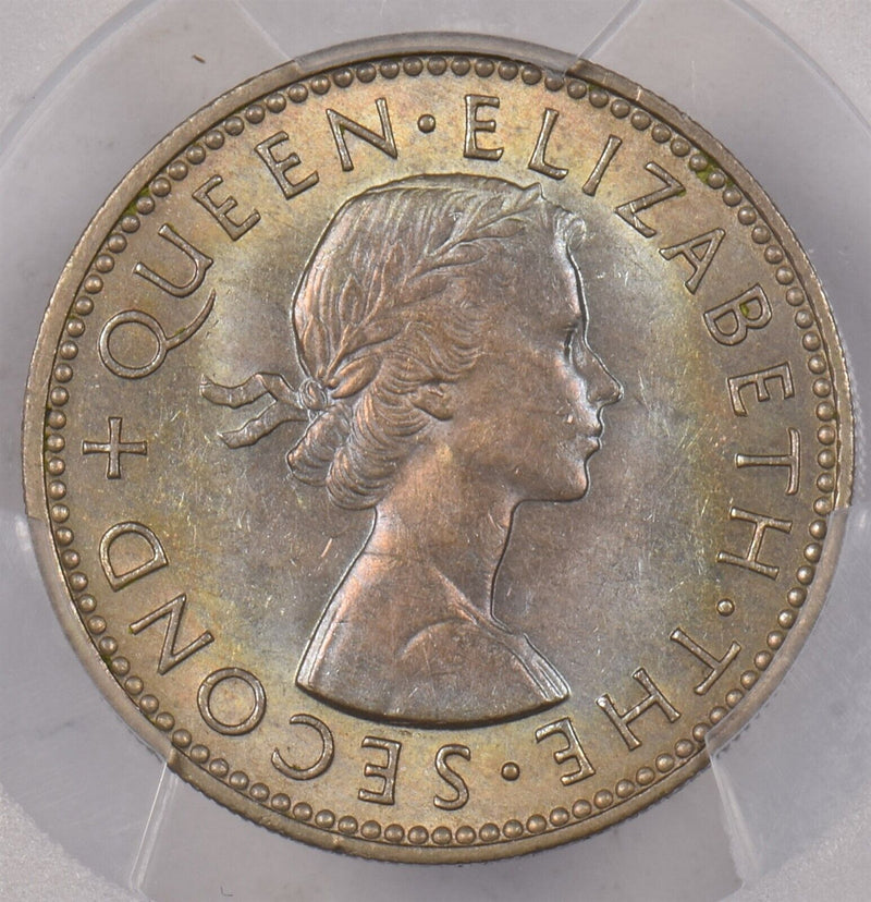 New Zealand 1959 Shilling PCGS MS 63 KM-27.2 PI0135 combine shipping