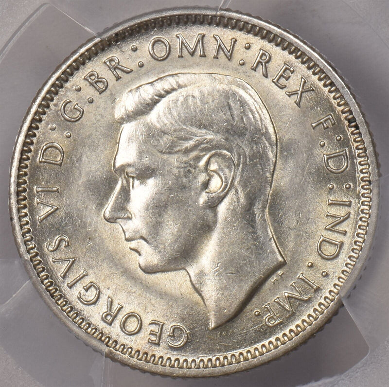 Australia 1943 S Shilling Ram animal PCGS MS 63 PI0104 combine shipping