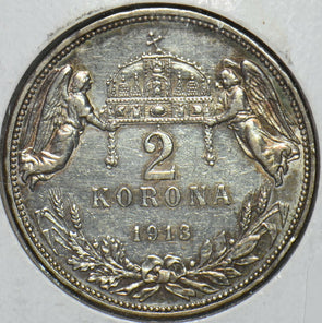 Hungary 1913 2 Korona 296368 combine shipping