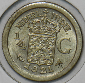 Netherlands 1921 1/4 Gulden Lion animal 491133 combine shipping