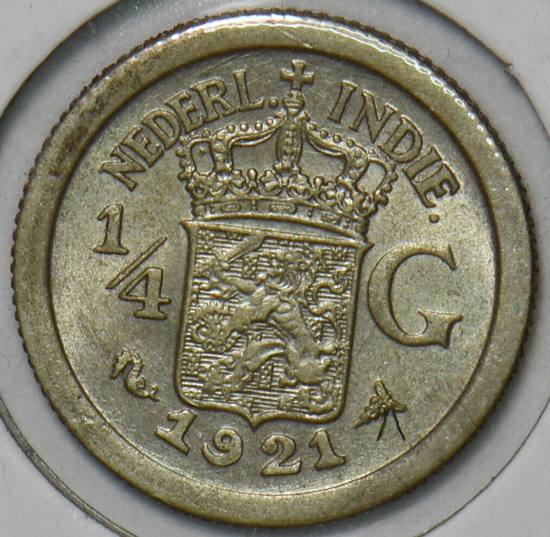 Netherlands 1921 1/4 Gulden Lion animal 491133 combine shipping