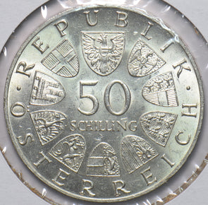 Austria 1965 KM 2898 50 Schilling UNC 293894 combine shipping
