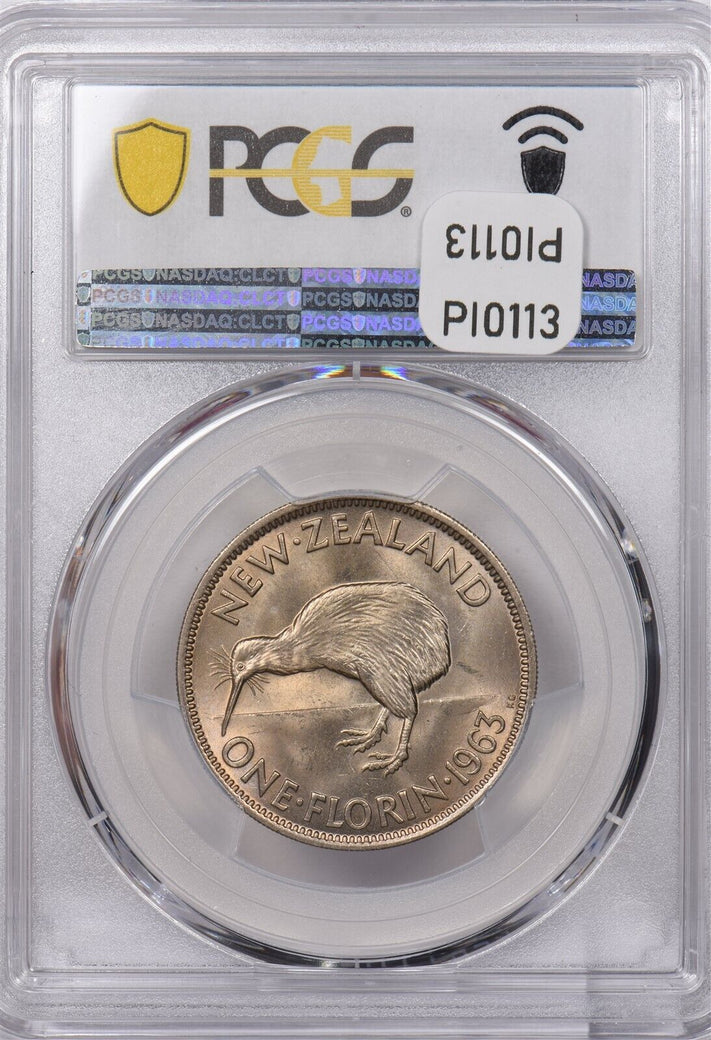 New Zealand 1963 Florin Kiwi Bird animal PCGS MS 65 PI0113 combine shipping